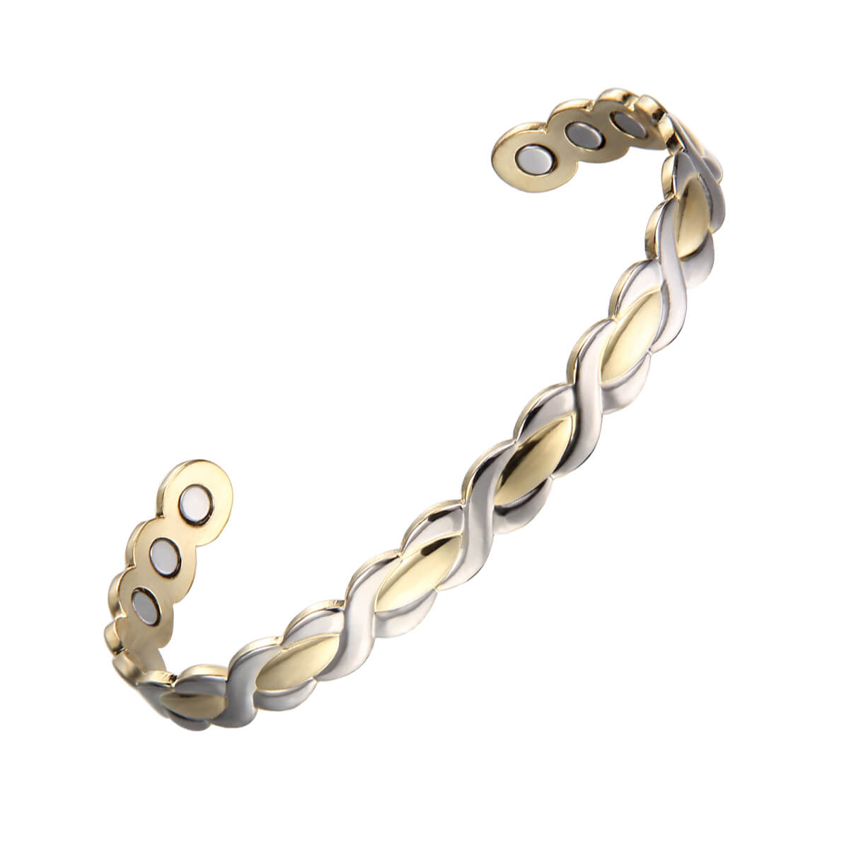 60. The Jace - Silver and Gold twist Copper Band