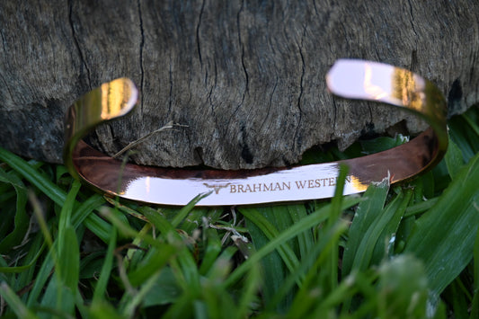 32. The Jaime - Arrowed indented texture Copper Band