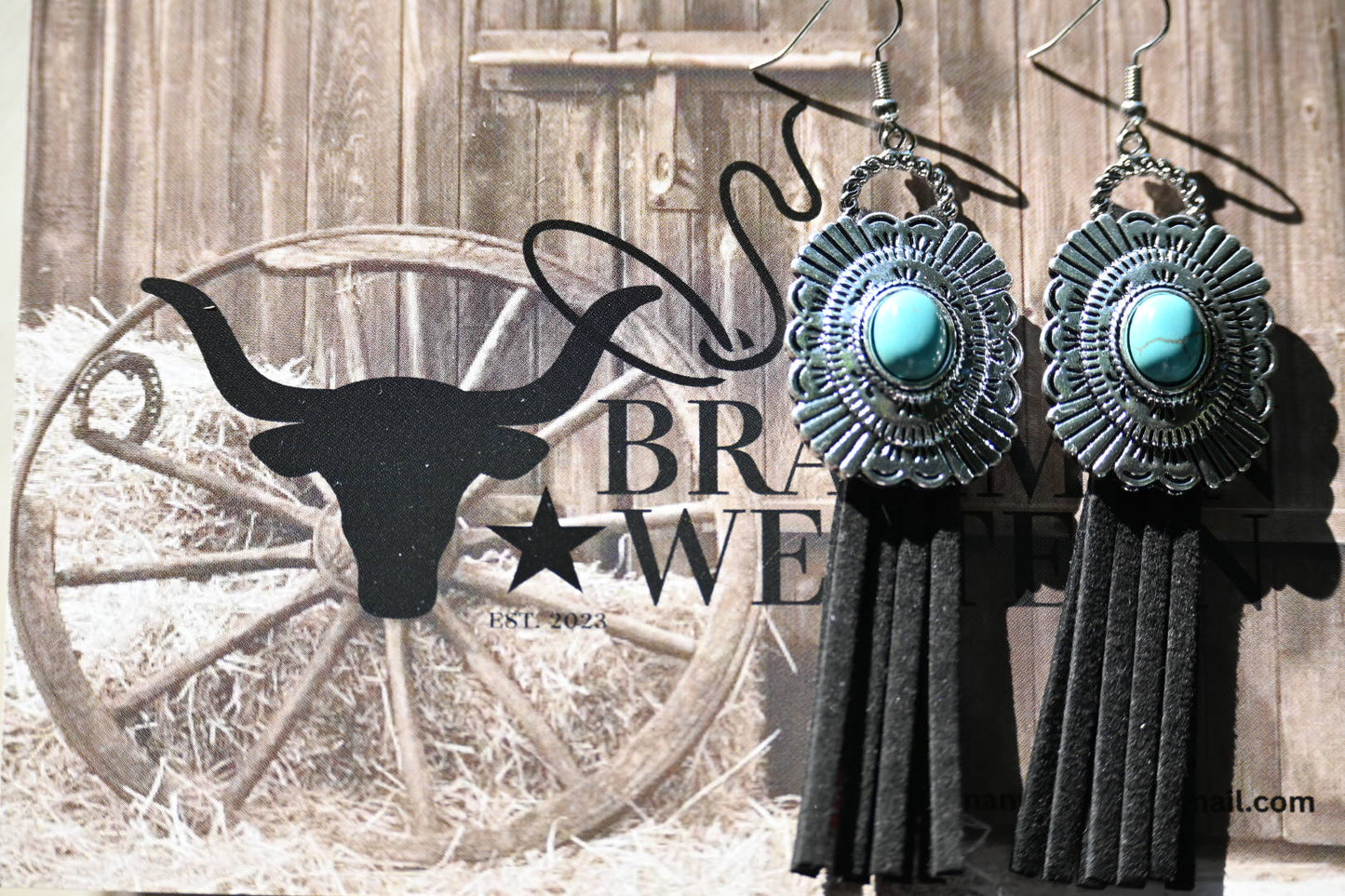 Tassel with Turquoise Earrings