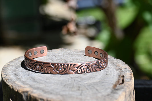 34. The Madison - Women's Flower Vine with Gem 3 Styles Copper Band - ORIGINAL