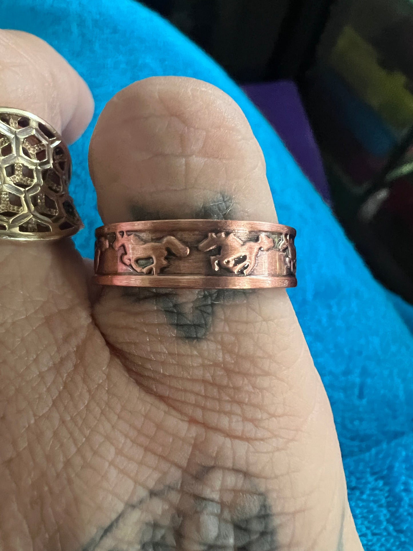 51. The Sawyer - Horse Copper RING