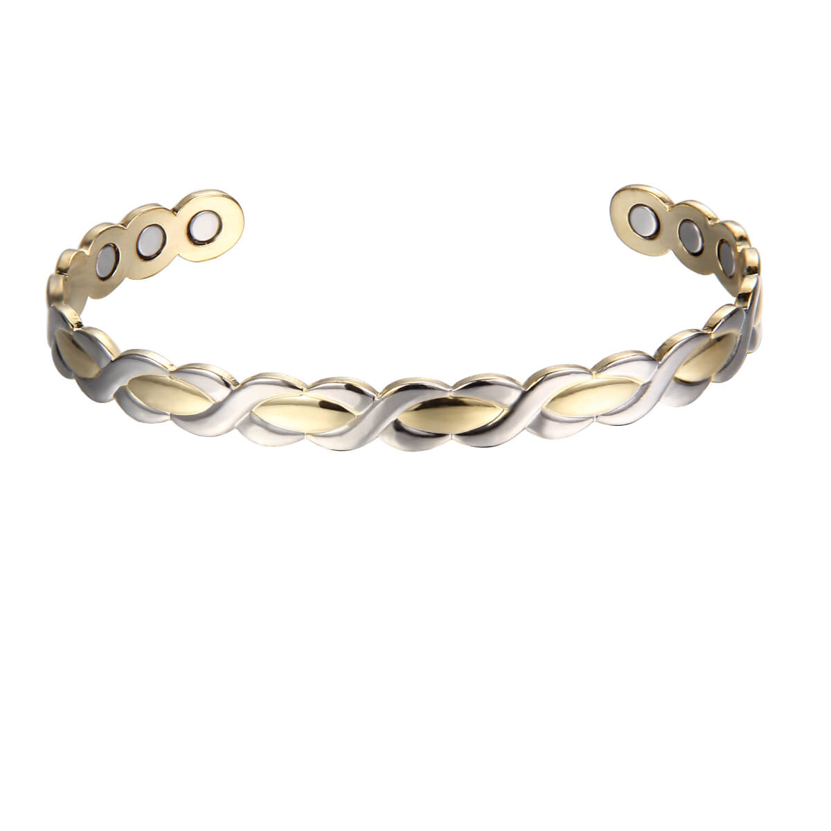60. The Jace - Silver and Gold twist Copper Band