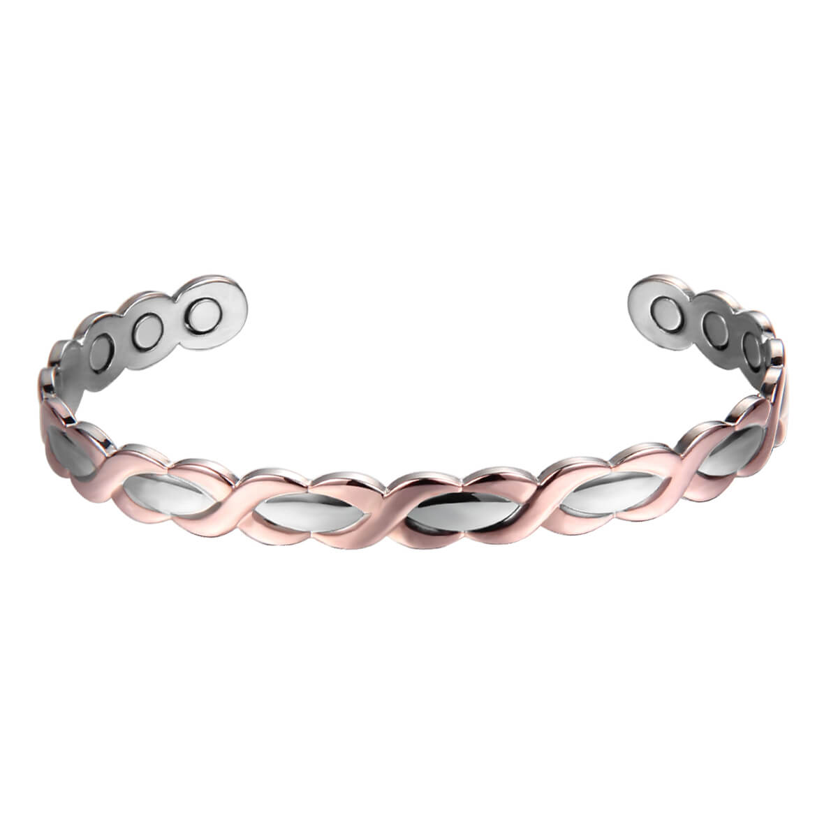 61. The Jace - Silver and Copper twist Copper Band (NEW)