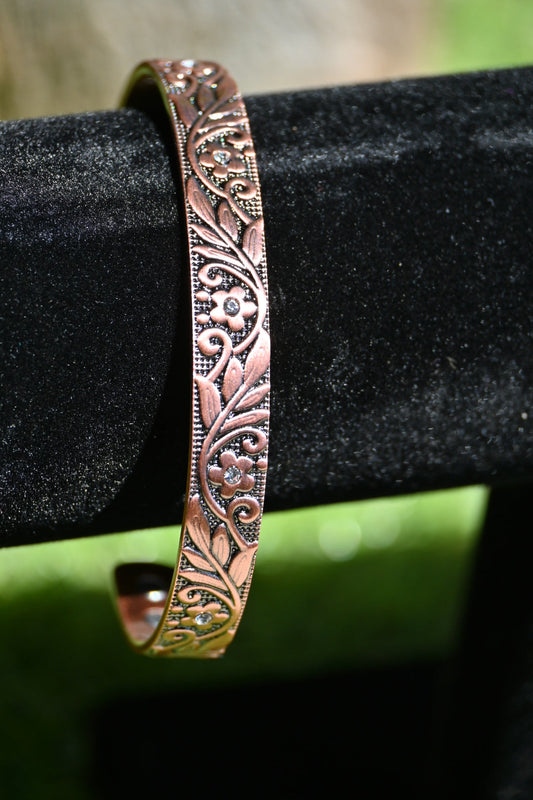 34. The Madison - Women's Flower Vine with Gem 3 Styles Copper Band - ORIGINAL