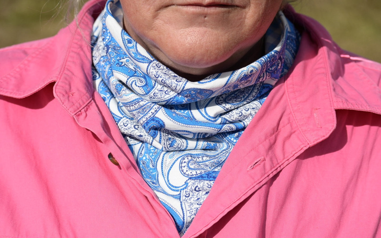 The Saylor Neck Scarf - Double Sided with Button loop