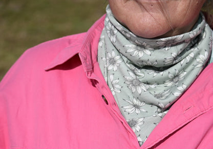 The Sage Neck Scarf - Double Sided with Button loop