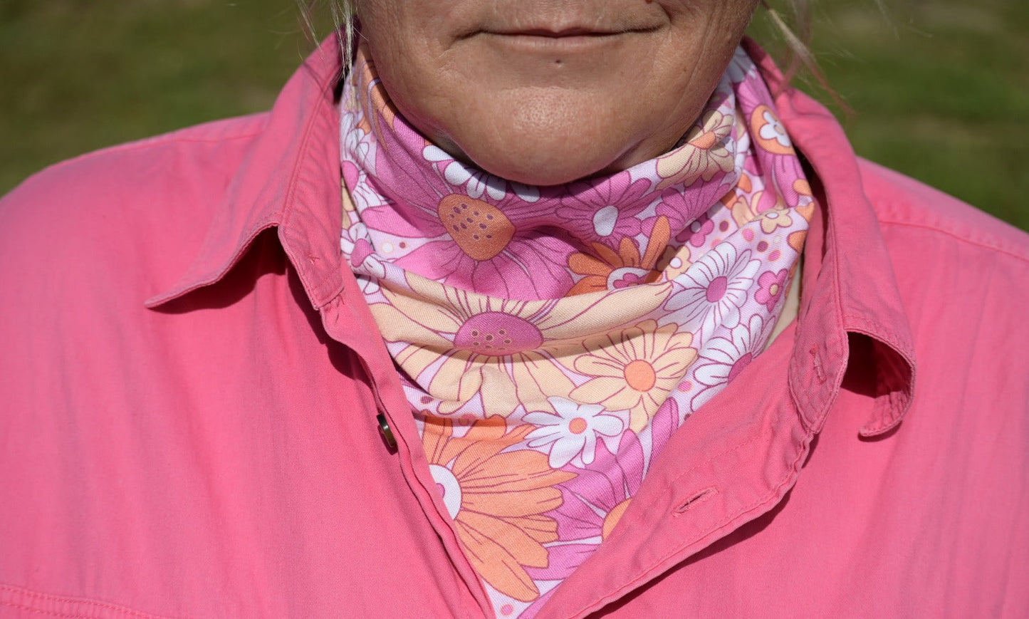 The Milly Neck Scarf - Double Sided with Button loop