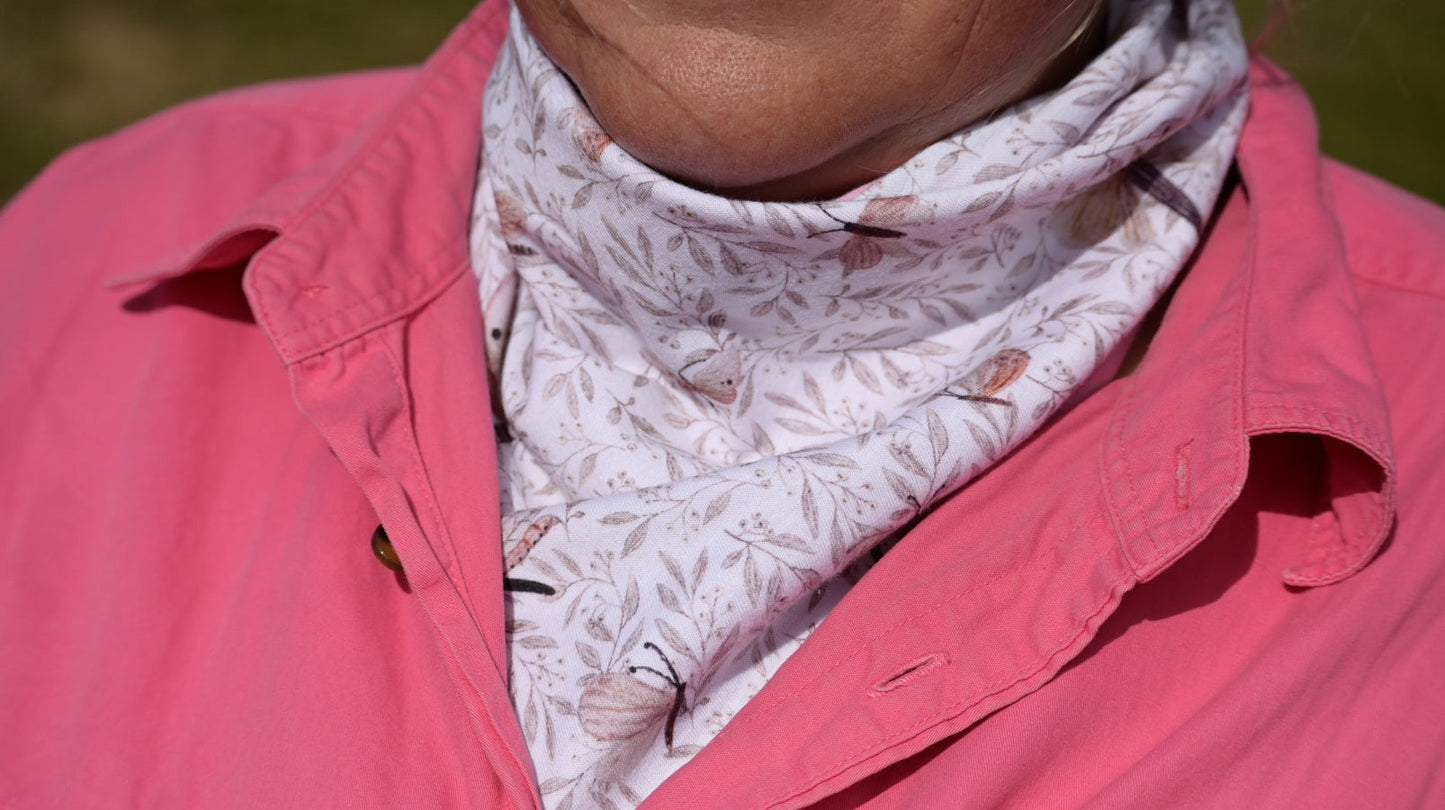 The Clara Neck Scarf - Double Sided with Button loop