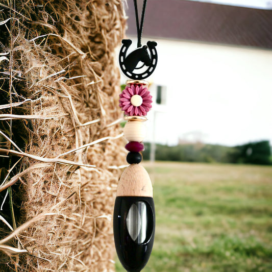 Car Diffusers - HORSE LOVERS - Dark Dusty Pink, White and Black