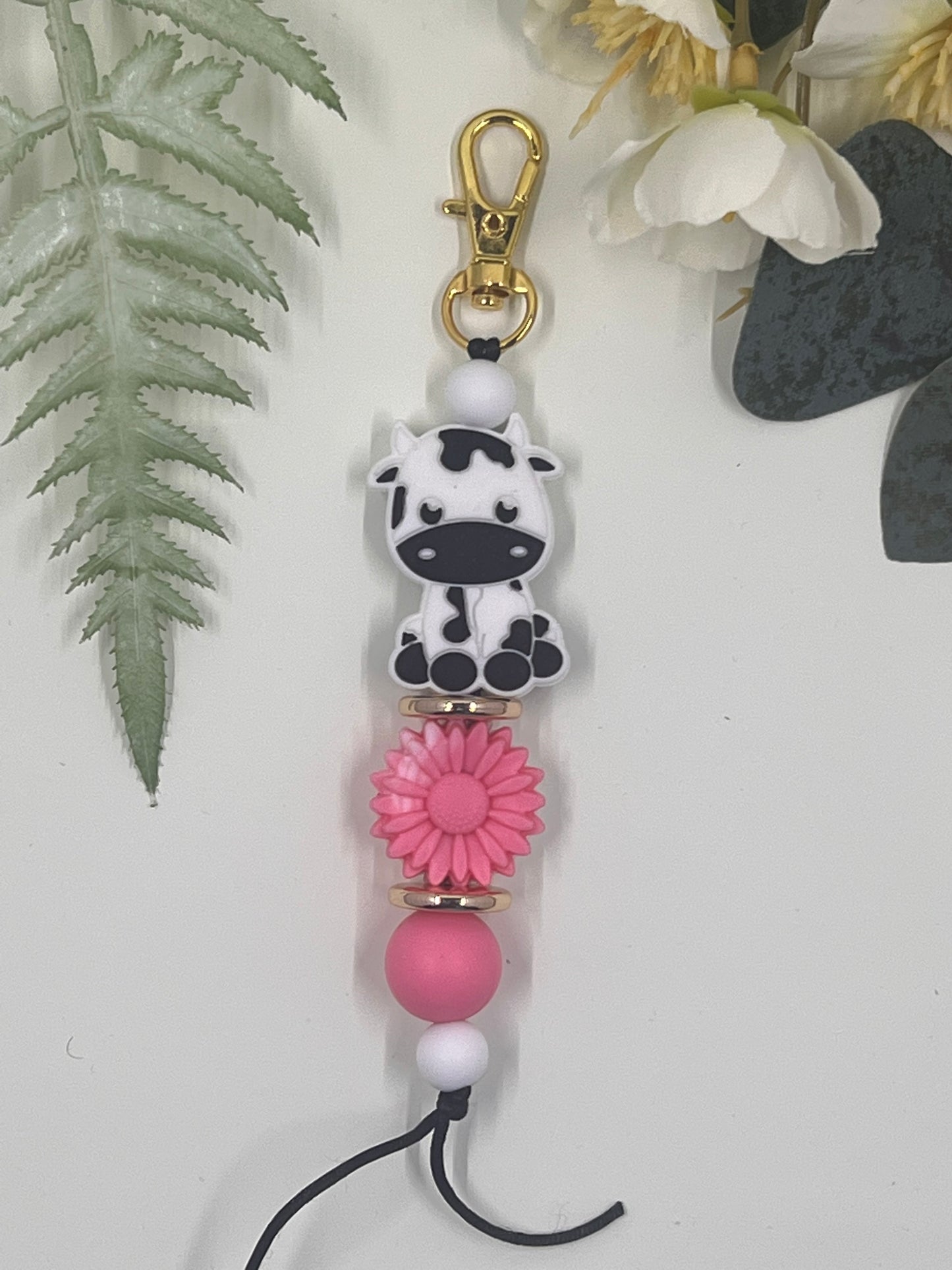 Cute Cow Keyrings # 2 Light Pink