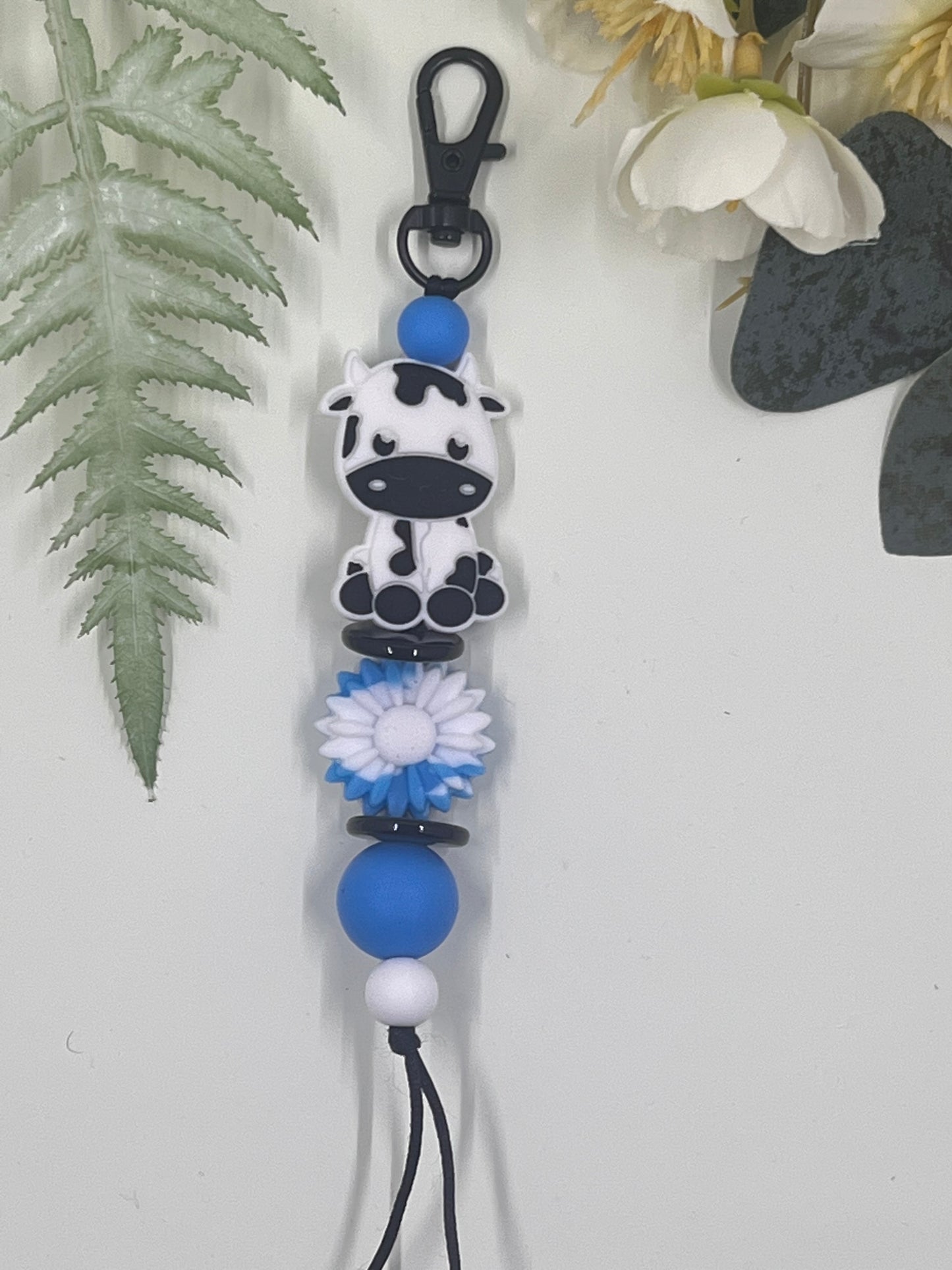 Cute Cow Keyrings # 3 Blue