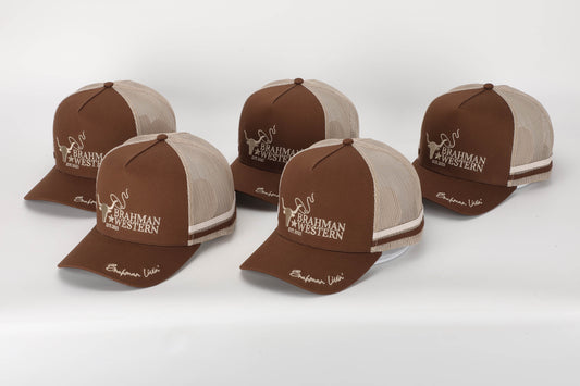 The Braford Trucker Hat - Brown/Cream