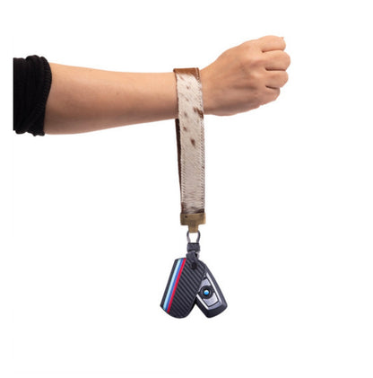 Cowhide Wristlet Oversized Keyring - # 2