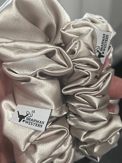 Deluxe Satin Scrunchies -  Jasmine - 2 sizes