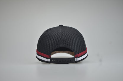 Brahman Western - Black with Red and White STRIPES- Trucker Cap