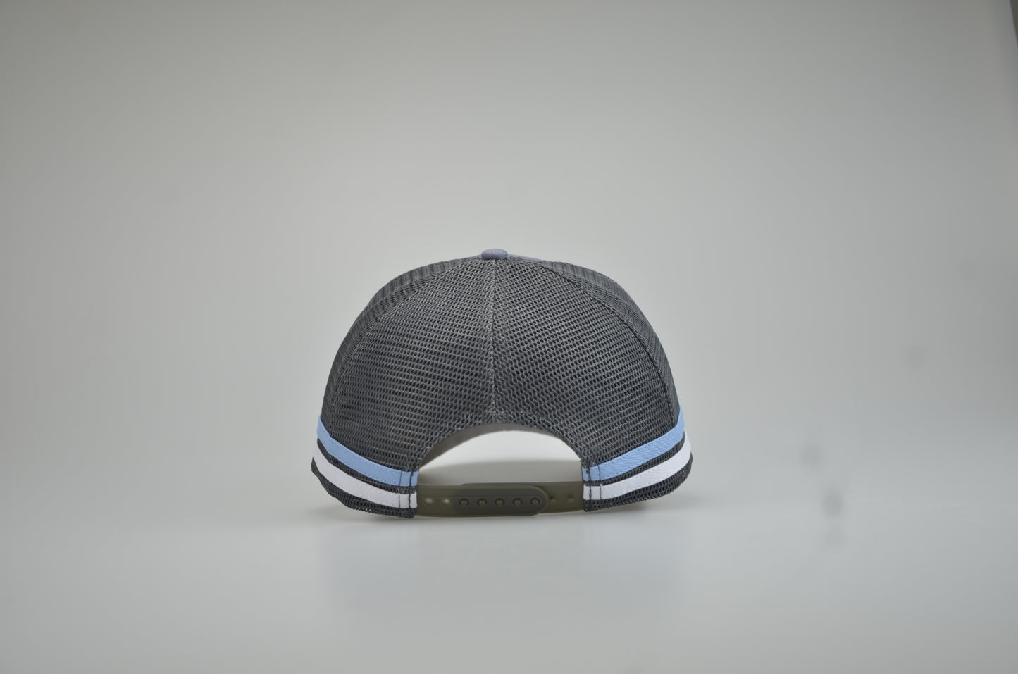 Brahman Western - Steel Blue/Grey with Light Blue White STRIPES-  Trucker Cap