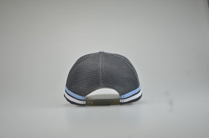 Brahman Western - Steel Blue/Grey with Light Blue White STRIPES-  Trucker Cap